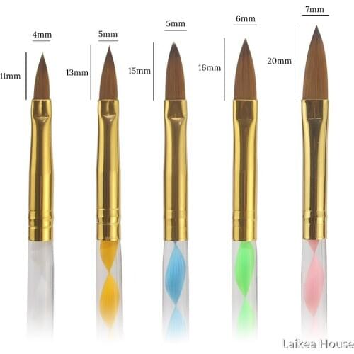 5PCS Oil Painting Pen Nail Art Pen Brush Acrylic UV Gel Drawing Kits Liner Nylon Wool Crystal Pen Manicure Tools Nail Brush