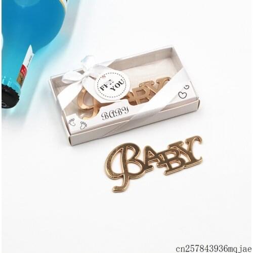 50pcs Baby Bottle Openers "Baby" Wine Beer Openers Baby Shower Party Favors Baptism Table Decors Supplies