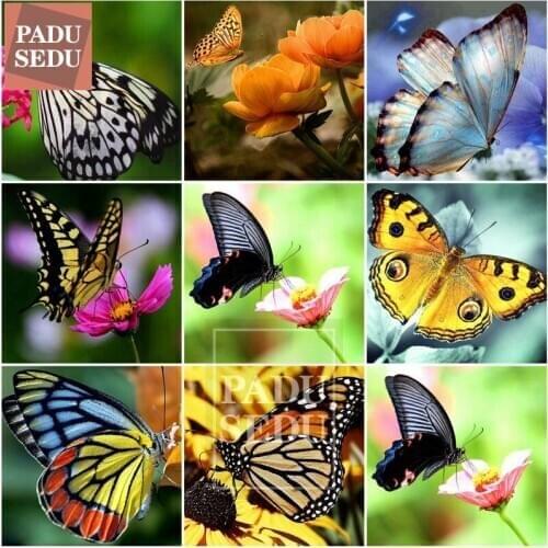 5D DIY Diamond Mosaic Embroidery Butterfly Icon Diamond Painting Cross Stitch Animals DIY Full Square Rhinestones Picture Hobby