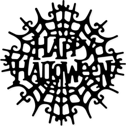 Spider web alphabet Happy Halloween 2021 New metal cutting diy photo album scrapbook card making embossing decoration mold