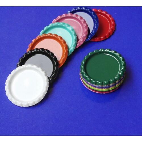 Free Shiping 1'' Flatten Bottle Caps for DIY jewelry Metal Bottle Caps Crown Cap Tinplate Caps 12 colors 2000 pcs/lot