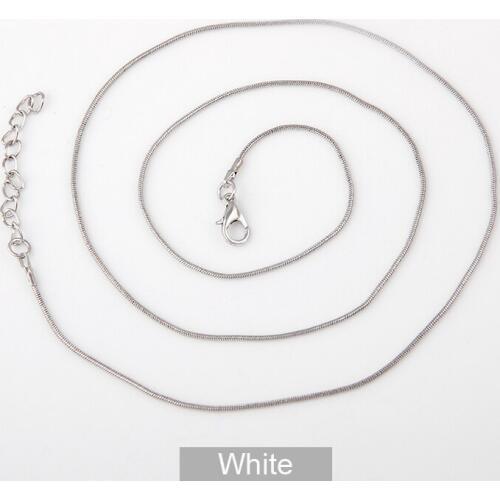 10pcs/lot Simple Design 60mm Beautiful Collarbone Rose Gold Snake Necklace Chain For Living Magnet Locket Wholesale