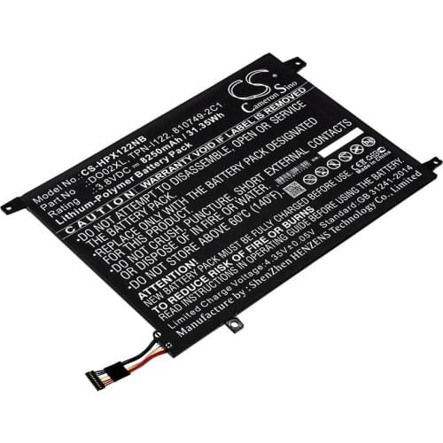CS 8250mAh /31.35Wh battery for HP K2N76PA,K2N77PA,K5C45PA,K5C46PA,Pavilion X2 10,Pavilion X2 10-J013TU,B10985-005