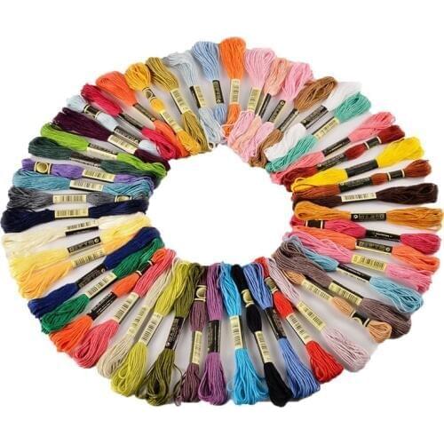 Cxc 50PCS A lot Cotton Cross Floss Stitch Thread Embroidery Sewing Skeins Multi Colors