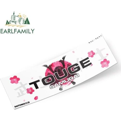 EARLFAMILY 13cm x 8.4cm for TOUGE SAMURAI Decal Auto Bumper Window Car Stickers Fashion DIY Waterproof Trunk VAN Decoration
