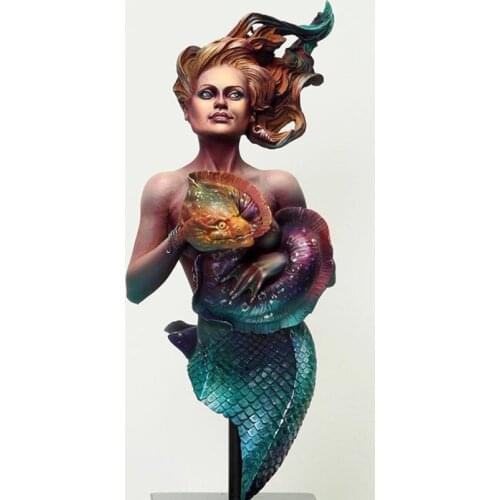 Resin Figure 1/10 ancient woman warror with hair bust Model Unassambled Unpainted Figure Building Kit
