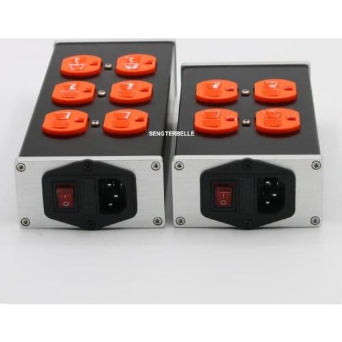 HIFI Full Aluminum chassis US standard Power Strip Auido socket（6-Outlet /4-Outlet)