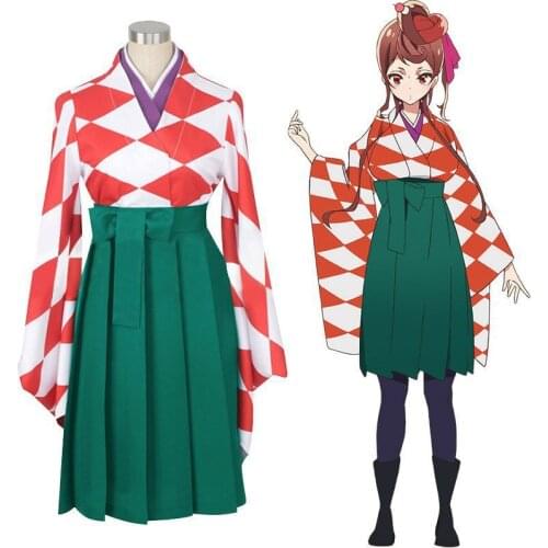 Anime ZOMBIE LAND SAGA Yugiri Cosplay Costumes Halloween Yugiri Kimono Tops Skirts Lolita Uniforms Suits for Women Girls