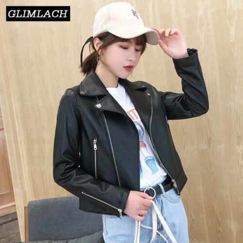 100% Sheepskin Leather Jacket Women Slim Motorcycle Genuine Lambskin Real Leather Short Coat Female Streetwear Clothes Ladies