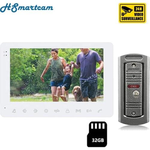7 Inch Monitor HD IR Doorbell Camera Video Intercom Systemsupport TF Video or Picture Record / Motion Detection Access Control