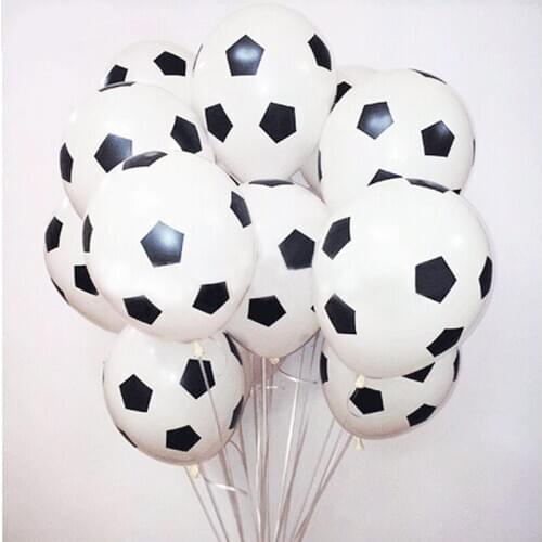 20pcs 12inch Footballl Latex Balloon Boy Birthday Party Soccer Inflatable Air Helium balloon Sports Meet Decoration