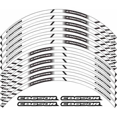 Motorcycle sticker inner wheel stickers rim reflective decorative decals for Honda cb650r