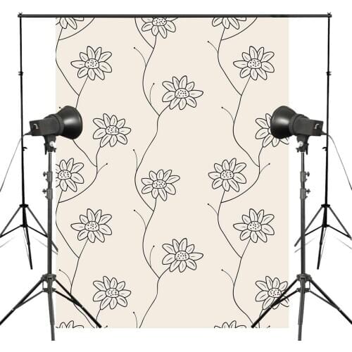 5x7ft Delicate Floral Photography Backdrop Seamless Pattern Background Plain Style Photo Studio Backdrop Wall