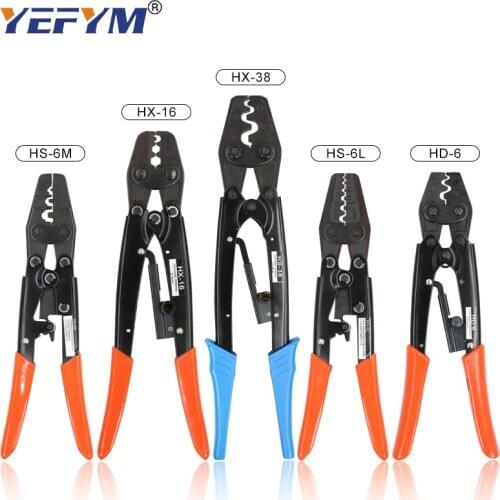 YEFYM Crimping tools pliers for non-insulated terminals Japanese style Self-locking capacity 0.5mm2-38mm2 electrical hand tools