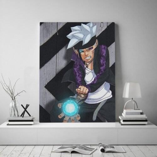 Home Decor Poster Wall Art Canvas Prints Painting Boruto Uzumaki Cool Anime Pictures Cartoon For Living Room Modular Framework
