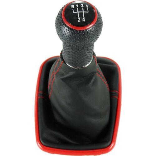 For Seat Leon 2000 2001 Toledo 1999 2000 2001 New 5 Speed 23mm Red Line Gear Stick Shift Knob With Leather Boot