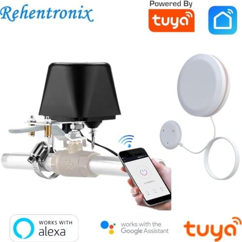 Tuya Smart Wireless WiFi Water Valve Work with Water Leak Detector Home Automaticaly Shutoff Gas Valve Support Alexa Google Home
