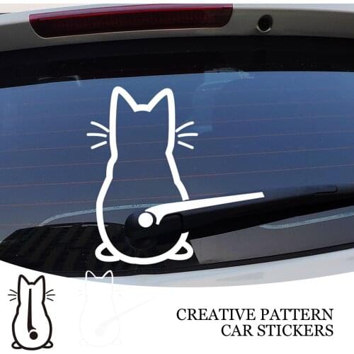 1 Pc PVC Art Design Funny Cat Car Sticker Car Body Window Rear Glass Auto Decoration Car Styling Stickers And Decals