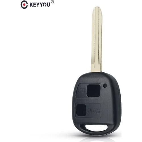 KEYYOU 2 Botton Remote Key Shell For Toyota Tarago Camry Corolla Avensis Prado RAV4 Free Shipping