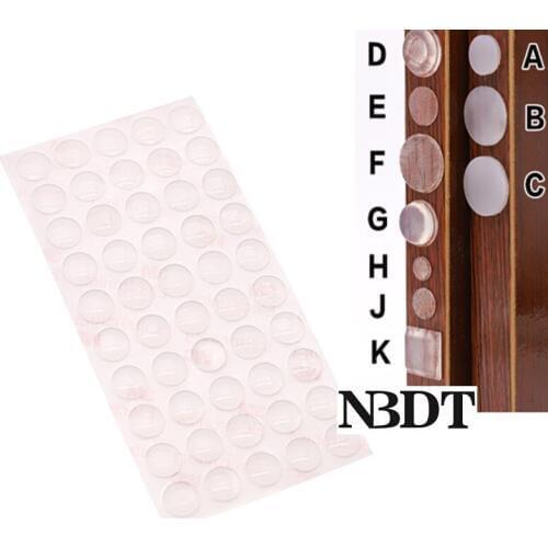 2Sheets Furniture Cabinet Closet Door Drawer Glass Round Square Clear Silicone Rubber Bumper Pad Self-adhesive Peel&Stick