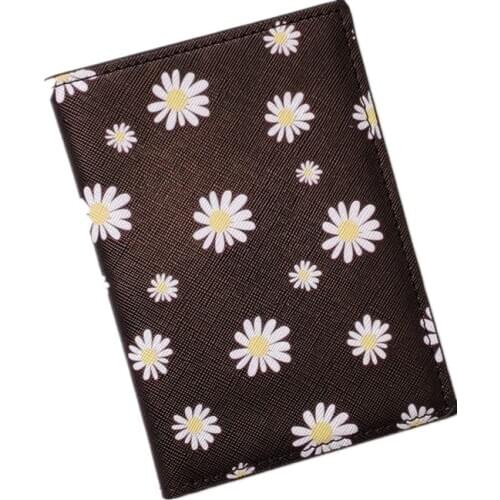 2021 Flower Women Passport Cover Russian Beige Flowers Travel Cover on the Passport Girls Passport Case