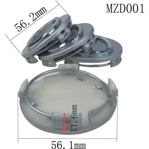 4 pcs Car Wheel Center Cap For Mazda Car Rim ABS Plastic Chrome Hubcap Dust Cover
