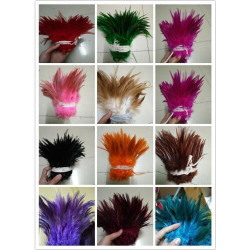 500pcs 4-6'/10-15cm 13 Colors Pheasant Chicken Rooster Cock Feather For Cothing Jewelry Making Bulk Sale