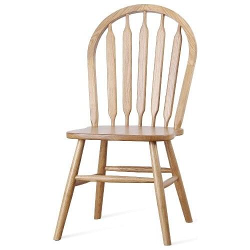 American restaurant dining chair retro simple leisure hotel tea shop chair solid wood chair back chair windsor chair