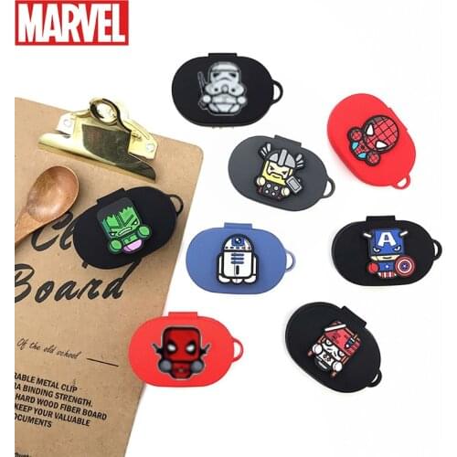 Marvel Earphone Case With Hook for Xiaomi MI Redmi AirDots Airdots3 TWS Bluetooth Earphone Wireless Charging Box Bags