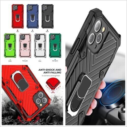 Cool Magnetic Finger Ring Car bracket Phone Case For iPhone 12 mini 11pro Xs max XR X 8 7 plus 360 stand Corner Shockproof cover