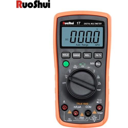 RuoShui 17 Digital Multimeter Ture RMS 4000 Counts AC DC Volt Current NCV Smart Multimetro Tester Ohm Capacitance Voltage Meter