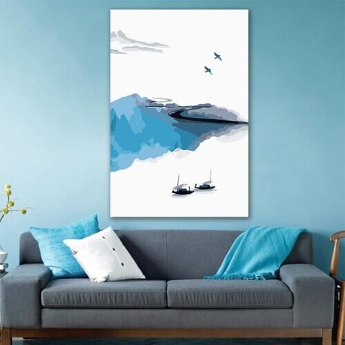 DIY colorings pictures by numbers with color Jiangnan scenery Jiangnan Water Township picture drawing painting by numbers framed