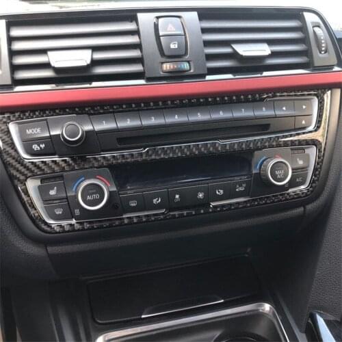 For BMW New 3 Series F30 F34 carbon fiber Central control air conditioner CD panel Modification Car interior stickers Paste type