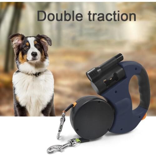 2 Color Retractable Dual Double Pet Leash Rope Zero Tangle Walk For Two Dog Walk The Dog Adjustable Pet Leash Pet Supplies