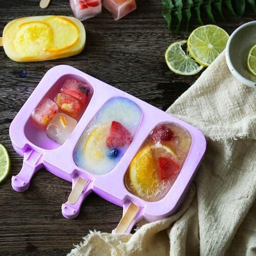 Ice Cream Mold Popsicle Molds DIY Homemade Cartoon Ice Cream Popsicle Ice Maker Mould For Home Kitchen DIY Food