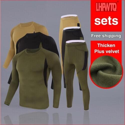 Hot Sale Men Warm winter Thermal Underwear compression fitness suit MMA fitness Quick-drying suit T-Shirts Tights Brand clothes