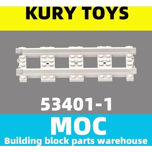 Kury Toys DIY MOC For 53401 Building block parts For Train, Track Plastic (RC Trains) Straight For Vehicle-Rail