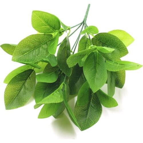 Artificial plant Simulation plant Fake leaf Plastic Flower For wedding home garden Green Grass 1 PCS Plastic plant decorative