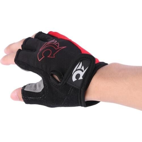 ROBESBON Red Cycling Gloves Bicycle Motorcycle Sport Gel Half Finger Gloves M- XL Sizes