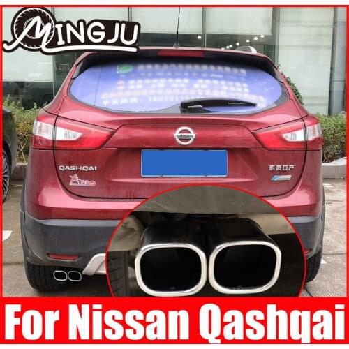 Car Cover Muffler Exterior End Pipe Outlet 304 Stainless Steel Exhaust Tip Tail For Nissan Qashqai J11 J10 2009-2015 Accessories