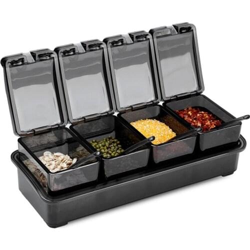 Kitchen Supplies Seasoning Pot Imitation Crystal Cooking Seasoning Box Salt Shaker Set Household Storage Condiment Jar