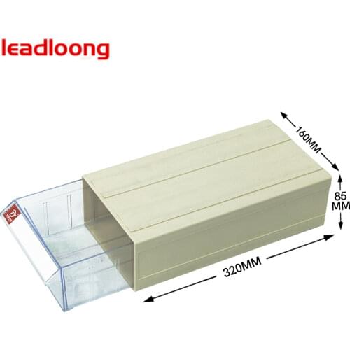 LEADLOONG-F7 | 15PCS New design warehouse adjustable clear plastic mini storage drawers for small parts organizer
