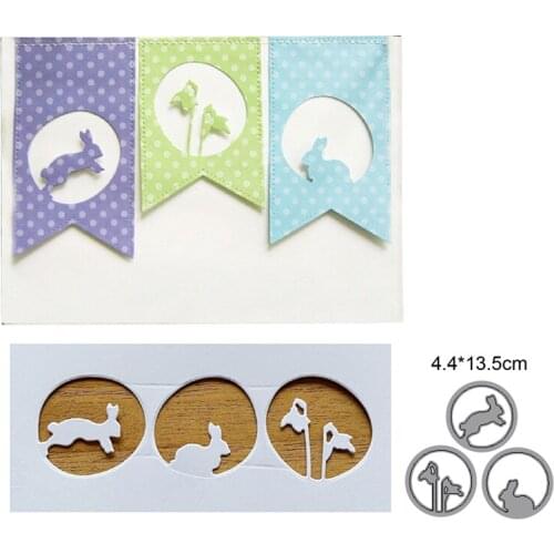 Metal cutting dies cut die mold bunny flower circle frame decoration Scrapbook paper craft knife mould blade punch stencils dies