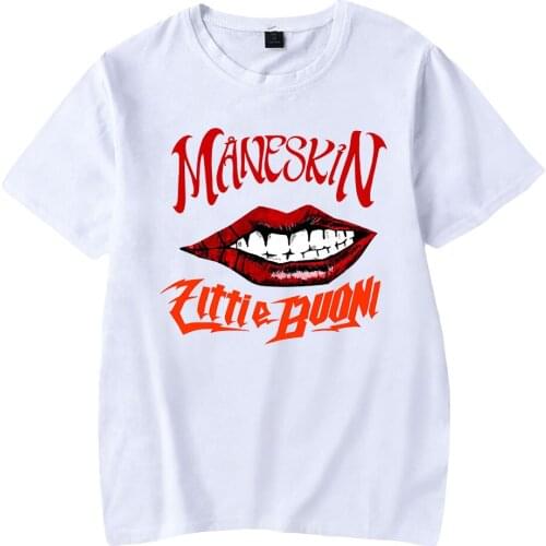 Fashion Ltaly Band Maneskin Print Spring Summer Holiday Street Graffiti Style Men/Women Casual T-shirt Novelty Clothing