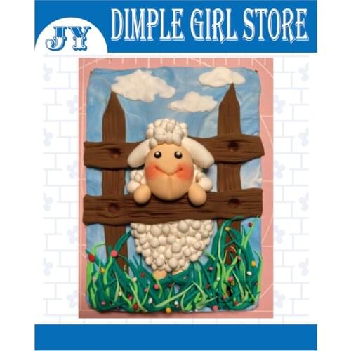 2021 new cutting die sheep railing stamps and die die from novice scrapbook cutting decorative embossed paper card production