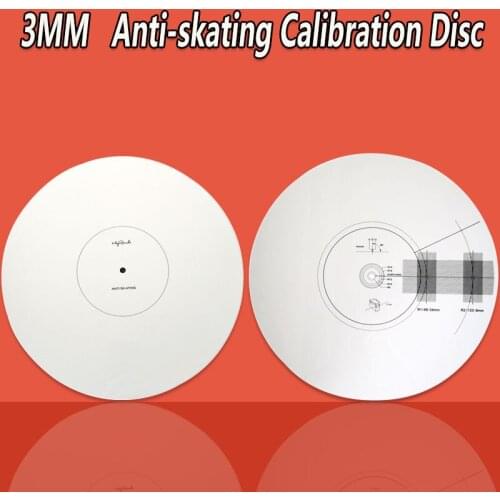 Practical 3MM Anti-skating Calibration Disc Phonograph Cartridge Alignment Protractor
