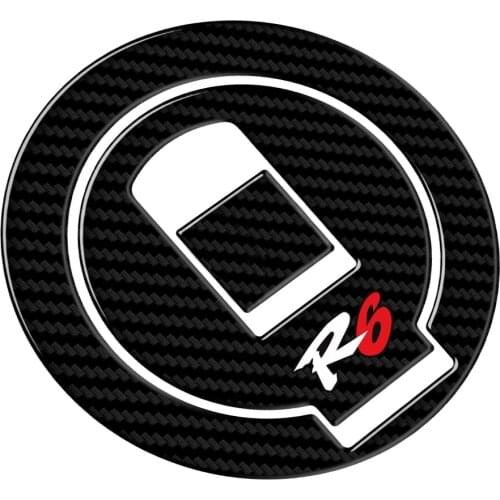 R6 Sticker Tank Cap Cover Pad 98-99 Motorcycle Fuel Gas Cap Protector Decals For Yamaha YZF-R6 R6 1998 1999 3D Carbon