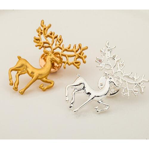 RONGQING 1pcs Funny badge Stereo geometric small animal accessories collar pin jewelry gold silver brooch for women 2018