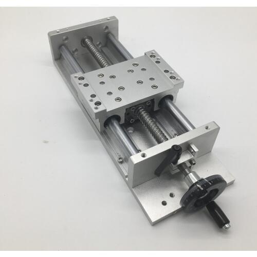 Manual Sliding Table 400MM Stroke 16" Heavy Load Precision Slide Linear Stage SFU1605 C7 Ball Screw SBR Guide Platform