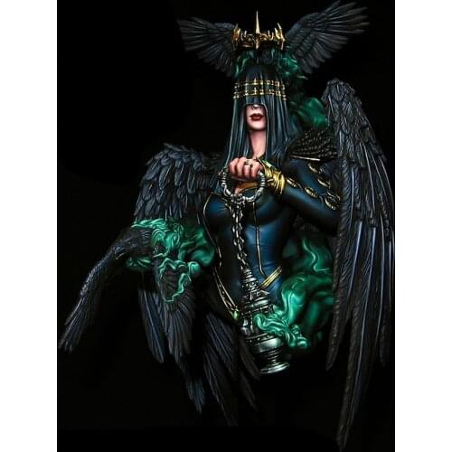 Unassambled 1/10 ancient fantasy woman warrior bust Resin figure miniature model kits Unpainted